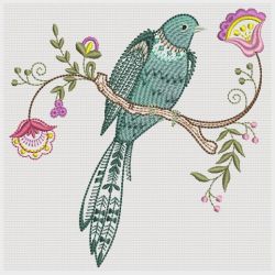Jacobean Floral Birds 2(Lg) machine embroidery designs