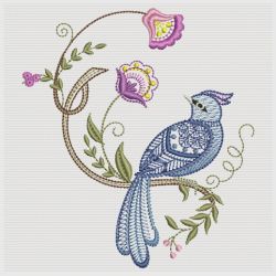 Jacobean Floral Birds 2 02(Sm) machine embroidery designs