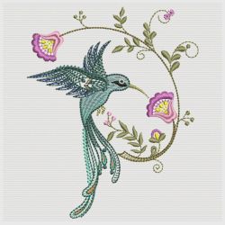 Jacobean Floral Birds 2 03(Sm) machine embroidery designs