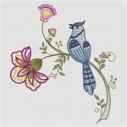 Jacobean Floral Birds 2 04(Lg) machine embroidery designs