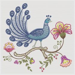 Jacobean Floral Birds 2 07(Lg) machine embroidery designs