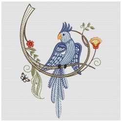 Jacobean Floral Birds 2 09(Lg) machine embroidery designs