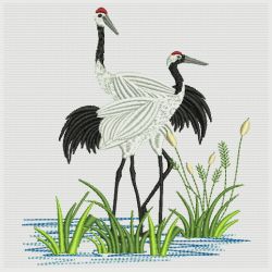 Oriental Cranes 2(Lg) machine embroidery designs