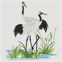 Oriental Cranes 2(Md) machine embroidery designs