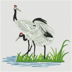 Oriental Cranes 2 05(Sm) machine embroidery designs