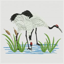 Oriental Cranes 2 07(Md) machine embroidery designs