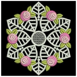 FSL Bullion Rose Doily 02 machine embroidery designs