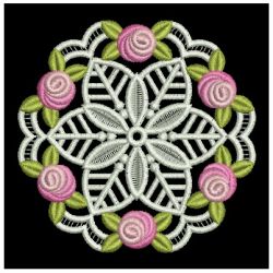 FSL Bullion Rose Doily 04 machine embroidery designs