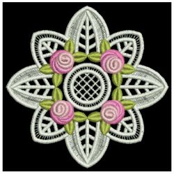 FSL Bullion Rose Doily 07 machine embroidery designs