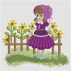 Garden Sunbonnets 02(Md) machine embroidery designs