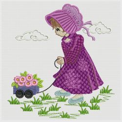 Garden Sunbonnets 05(Lg) machine embroidery designs