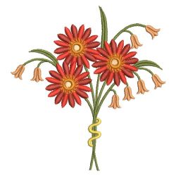 Gerbera Daisies 06(Lg) machine embroidery designs