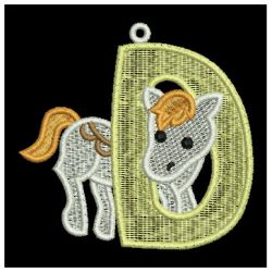FSL Horse Alphabet 04 machine embroidery designs