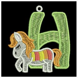 FSL Horse Alphabet 08 machine embroidery designs