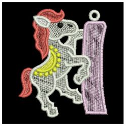 FSL Horse Alphabet 09 machine embroidery designs