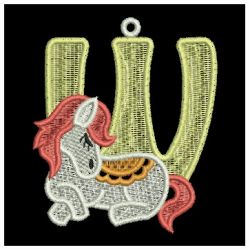 FSL Horse Alphabet 23 machine embroidery designs
