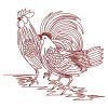 Redwork Chickens 13(Lg)