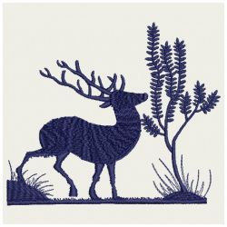 Deer Silhouettes 08(Md) machine embroidery designs