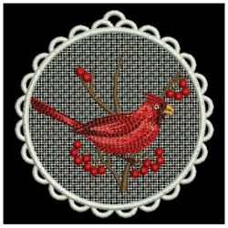 FSL Christmas Cardinal Ornaments 03 machine embroidery designs