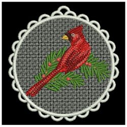 FSL Christmas Cardinal Ornaments 04 machine embroidery designs