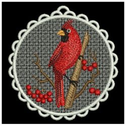 FSL Christmas Cardinal Ornaments 05 machine embroidery designs