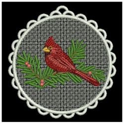 FSL Christmas Cardinal Ornaments 08 machine embroidery designs