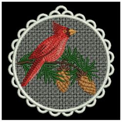 FSL Christmas Cardinal Ornaments 09 machine embroidery designs