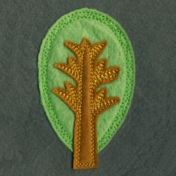 Raw Edge Applique Trees 04(Md) machine embroidery designs