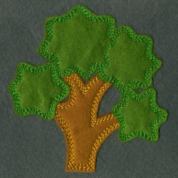 Raw Edge Applique Trees 08(Md) machine embroidery designs