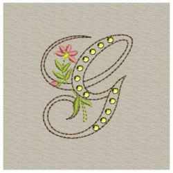 Crystal Floral Monograms 07 machine embroidery designs