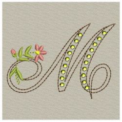 Crystal Floral Monograms 13 machine embroidery designs