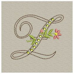Crystal Floral Monograms 26 machine embroidery designs
