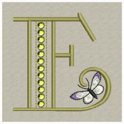 Crystal Butterfly Monograms 05(Lg)