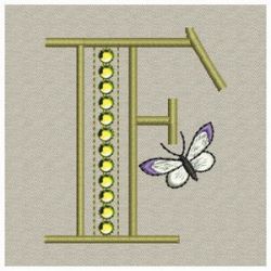 Crystal Butterfly Monograms 06(Sm) machine embroidery designs