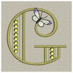 Crystal Butterfly Monograms 07(Lg)