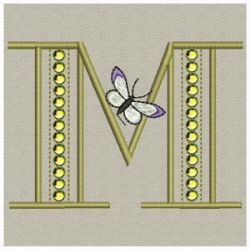 Crystal Butterfly Monograms 13(Sm) machine embroidery designs