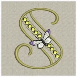 Crystal Butterfly Monograms 19(Lg) machine embroidery designs