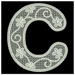 FSL Floral Alphabet 03 machine embroidery designs