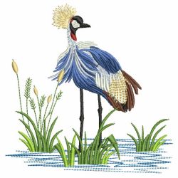 Crowned Crane 09(Md) machine embroidery designs