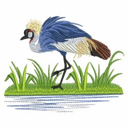Crowned Crane 10(Md) machine embroidery designs