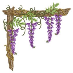 Wisteria 03(Md) machine embroidery designs