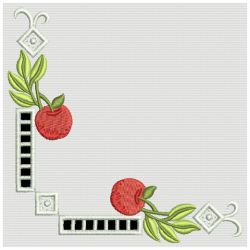 Cutwork Apple Corners 10(Lg) machine embroidery designs
