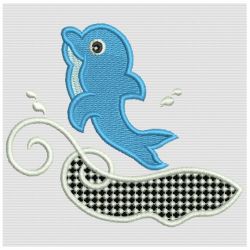 Jumping Dolphins 02 machine embroidery designs