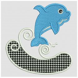 Jumping Dolphins 04 machine embroidery designs