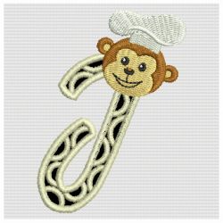 Monkey Alphabet 10 machine embroidery designs