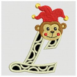 Monkey Alphabet 12 machine embroidery designs