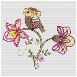Jacobean Floral Birds 3 04(Sm) machine embroidery designs