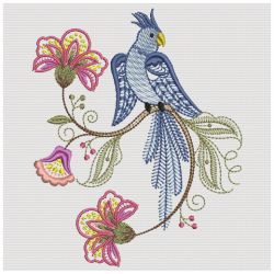 Jacobean Floral Birds 3 06(Sm) machine embroidery designs