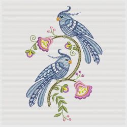 Jacobean Floral Birds 3 10(Md) machine embroidery designs