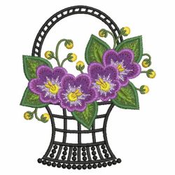 African Violet 05(Md) machine embroidery designs